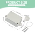 thumbnail image 2 of Uxcell Junction Box, Electrical Enclosure Box ABS Plastic Waterproof Outlet Plug Cover Cord Protector with Mounting Plate for Outdoor Indoor Electric Projects White/Grey 83 x 58 x 33 mm, 2 of 6