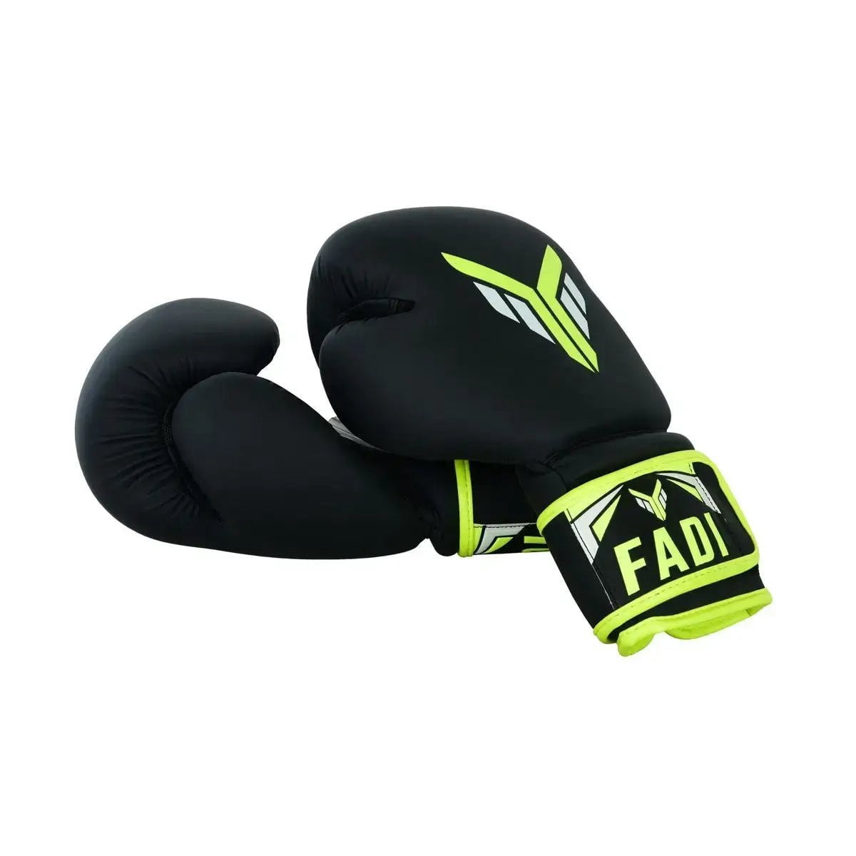 Fadi Sports Optima Fight Series Boxing Gloves Made of Black Matte Artificial Leather - 12 Oz