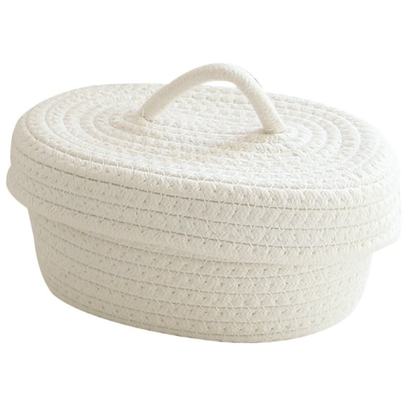 ULTNICE 4Set Storage Baskets Woven Material White 25X17X10CM For Home Organization