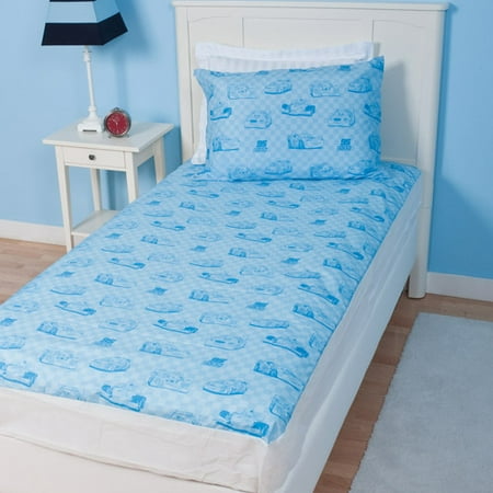 Disney Cars Full Size Non-Quilted Mattress Protector, Blue