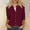 Wine, variant on QUNYINEY Green Womens T Shirts Striped Casual Crew Neck Long Sleeve Tops Loose Button Down Drop Shoulder T-Shirts