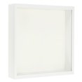 thumbnail image 1 of Marco de sombra de madera Uxcell 9x9 para flores secas, marco de foto flotante blanco, 1 of 7
