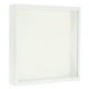 thumbnail image 1 of Marco de sombra de madera Uxcell 9x9 para flores secas, marco de foto flotante blanco, 1 of 7