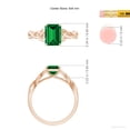 thumbnail image 5 of ANGARA Lab Grown 1.5 Ct Emerald-Cut Emerald Celtic Knot Engagement Ring for Women in 14K Rose Gold (Size-8x6mm) | May Birthstone, Anniversary, Jewelry Gift for Women | Lab-Grown Emerald Ring, 5 of 9