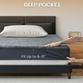 thumbnail image 3 of Dhole Cotton Blend Heated Mattress Pad Secure Comfort Technology - Luxury Quilted Electric Mattress Pad with Deep Pocket - 6-Setting Heat Controllers, Full - 54"x75" , Gray, 3 of 6