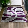 thumbnail image 3 of Orelsi Collection Polypropylene Gray And Purple 2'1" X 3'3" Area Rugs OR6323, 3 of 5
