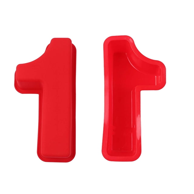 Fiudx Juego de Moldes Grandes para Pasteles, Moldes Flexibles de Silicona, Diseño Antiadherente, Fácil de Hornear Pasteles de Números, Apto para Microondas y Congelador, Perfecto para Cumpleaños, Tam
