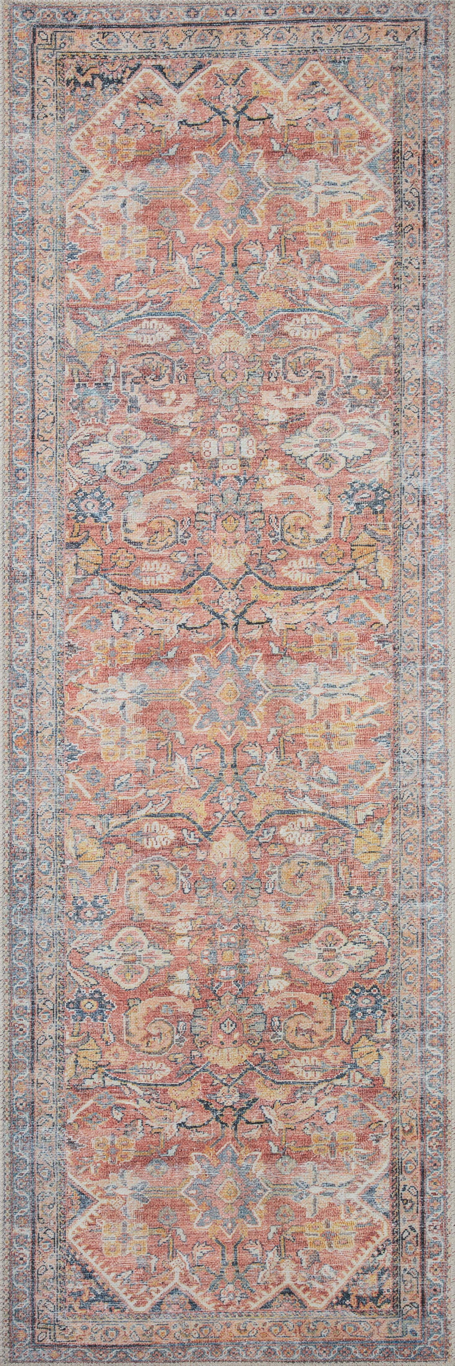 Loloi Adrian Rust / Denim 3'-6" x 5'-6" Area Rug