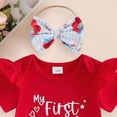 thumbnail image 6 of CAUYDY 4th of July Baby Girl Outfits Toddler American Flag Pattern Clothes Set Fourth of July Girls Clothing 6 12 18 24 Months 2T 3T 4T (Sizes 12-18 Months,Red), 6 of 7