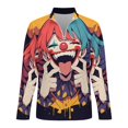 thumbnail image 4 of Surprise Clown Colorful Men's Sweater Sports POLO Shirt Zip Pullover Mens Athletic Long Sleeve Sweatshirt Mock Neck for Men, 4 of 7