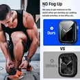 thumbnail image 2 of 2 in 1 Apple Watch Waterproof Case Compatible for Series 8/7 45mm, Apple Watch Cover with Tempered Glass Screen Protector, Back Bumper and Face Cover for iWatch 45mm(Blue), 2 of 5