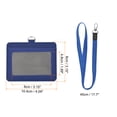 thumbnail image 2 of Uxcell 10.4cm Horizontal Badge Holder PU Leather ID Holder Detachable with 2 Slots and Neck Lanyard Dark Blue, 2 of 6