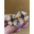 thumbnail image 5 of ORLOV DIAMONDS Flower Stud Earring 2.30Ct Oval Cut Lab Created Sapphire 14K Yellow Gold Plated, 5 of 5