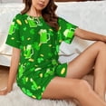thumbnail image 4 of Haiem St Patrick's Day2 Pattern Pajama Set for Women 2 Piece Lounge Set Short Sleeve Tops and Shorts Soft Sleepwear-XX-Large, 4 of 7