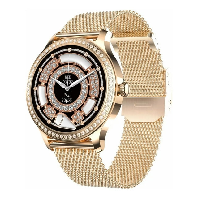 Reloj Para Dama Smartwatch Fralugio Lw105 Para Dama Deluxe DORADO