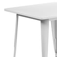 thumbnail image 5 of Emma + Oliver Commercial Grade 31.5" Square White Metal Indoor-Outdoor Table, 5 of 7