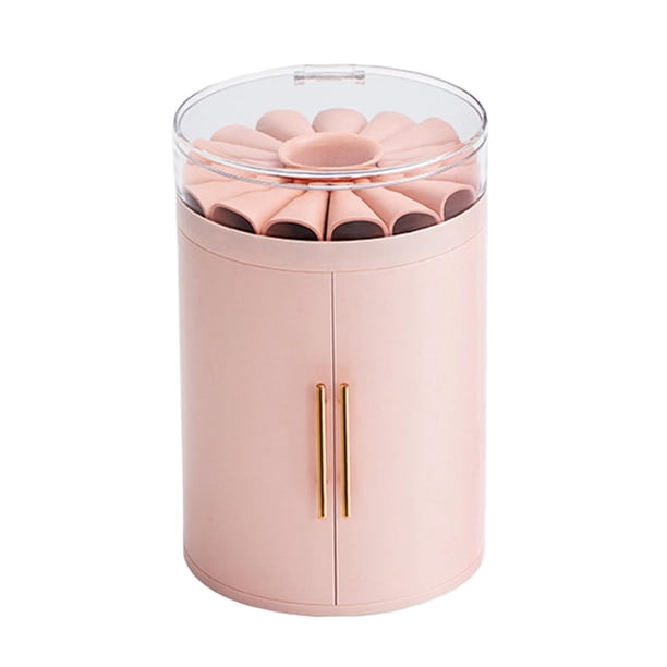 Caja de almacenamiento de joyas Organizador de estuche de joyería Diferentes particiones Tapa transparente 5 capas rosa