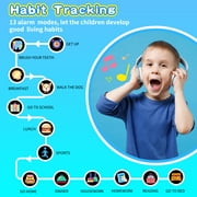 Vakzovy Kids Smart Watch for Boys 4-12 Years Old Birthday Gift, Vakzovy Waterproof Educationals Smart Watch, Dual Camera, 24 Puzzle Games,Music Player, Toddler Watch Learning Toys(Blue)