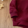 thumbnail image 2 of PatPat Toddler Girl Clothes Baby Cute Hoodies Girl Sweatshirt Boy Pullover Outfits Long Sleeves Top with Pocket, Burgundy, 18-24M, 2 of 13