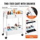 thumbnail image 5 of Carrito de laboratorio VEVOR de 2 niveles de acero inoxidable con 2 cajones de 220 libras, 5 of 9