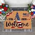 thumbnail image 4 of 250 Anniversary Usa Door Mat – Patriotic Door Mat Personalized,Patriotic Welcome Doormat,A To Z 26 Letters Memorial National Day Floor Mats,Non-Slip Freedom Memorial Day Porch Front Decor, 4 of 4