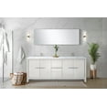thumbnail image 6 of Lafarre 80 in W White Double Bath Vanity, White Quartz Top and Brushed Nickel Faucet Set, 6 of 6