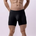 thumbnail image 2 of HVOBTTY Mens Fashion Loose Underpants, Everyday Comfortable Briefs for Men, Men's Casual Solid Color Sports Lightweight Breathable Loose Long Length Underpants Black, L, 2 of 5