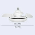 thumbnail image 5 of E27 Socket Ceiling Fan Light with LED Light Ceiling Fan Lamp 48W Ceiling Light Suitable for Bedroom and Kitchen Use, 5 of 21
