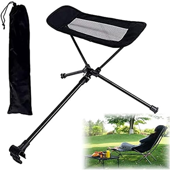 Universal Camping Chair Foot Rest, Folding Attachable Footrest Leg Rest Outdoor Folding Chair for Outdoor Gardening Fishing Beach Hiking
