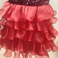 thumbnail image 4 of Little Girls Ruffles Dress Short Sleeve Sequins Princess Birthday Dress w/Headband, 4 of 7