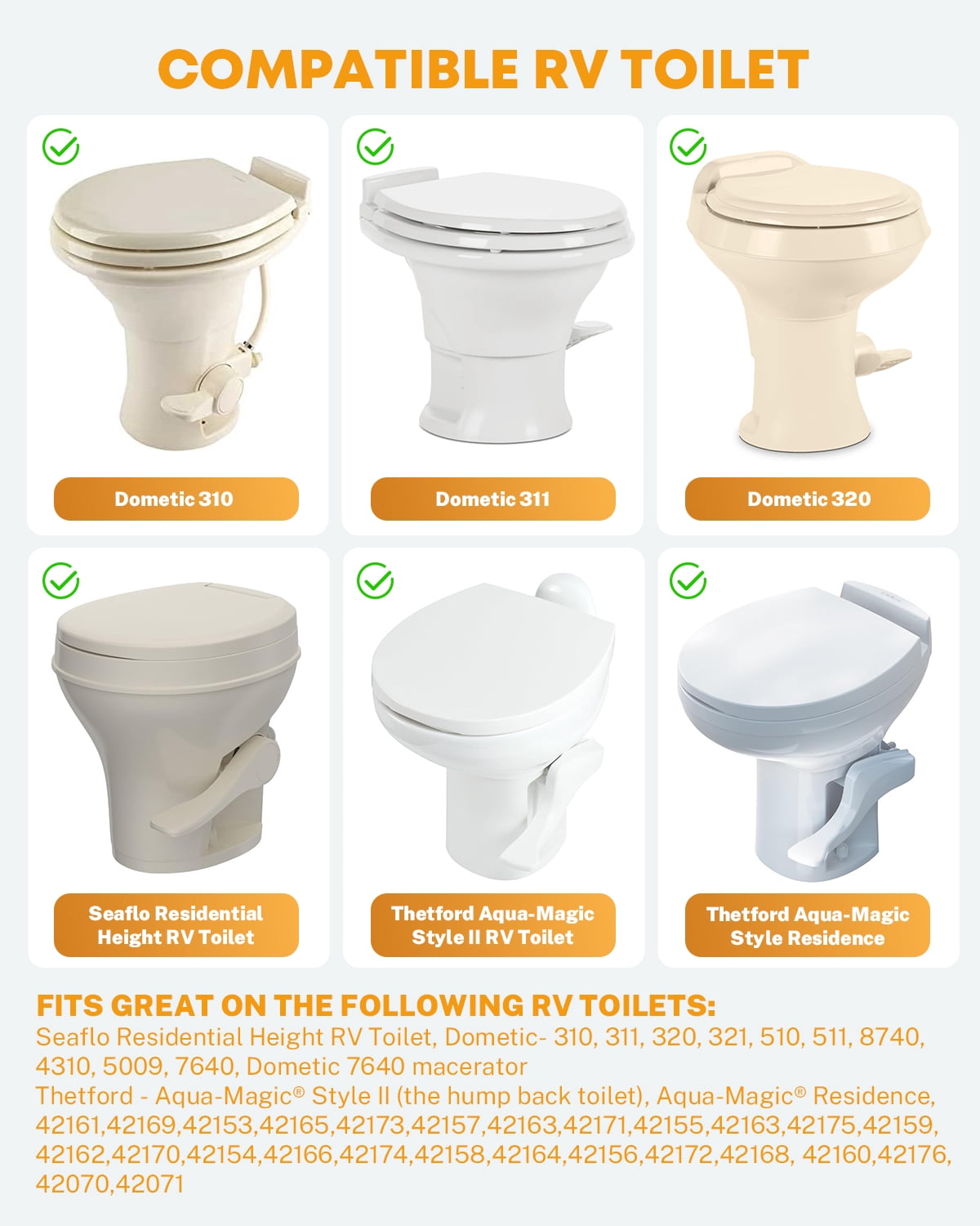 Kohree RV Bidet-360°Self Cleaning, Adjustable Dual Nozzle,Included Metal Mounting Hardware and Hose for Most RV Toilets