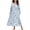 Blue, variant on Plus Size Nightgown for Women Crew Neck Long Sleeve Long Sleepshirt with Pockets Full Length Sleepdress XL-5XL