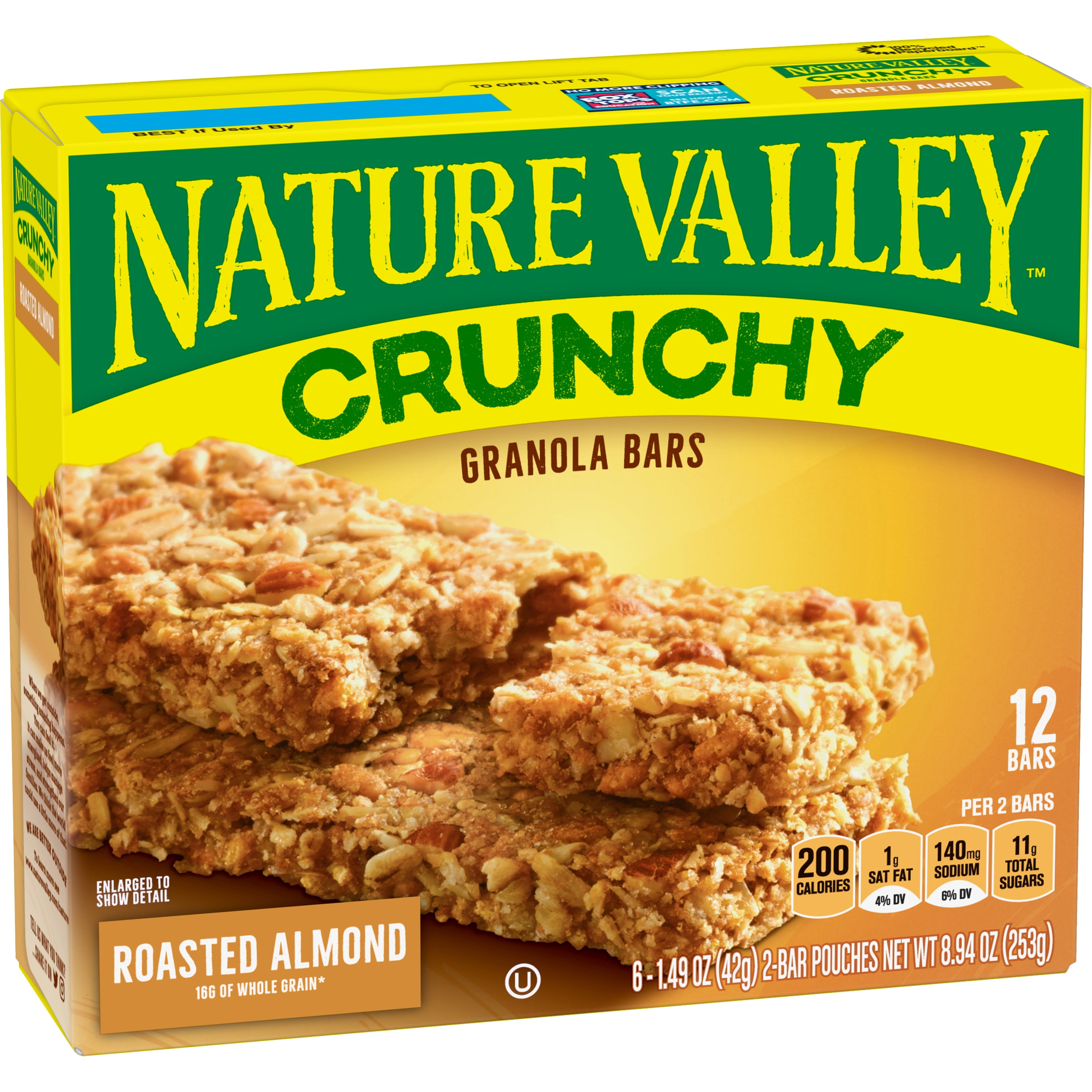 Nature Valley Crunchy Granola Bars, Roasted Almond, 12 Ct, 8.94 Oz