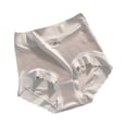 thumbnail image 2 of Women's French Retro Satin Panties Pearlescent Silky Ice Silk Quick Dry Lingerie Elegant Briefs Light Gray L, 2 of 3