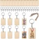 thumbnail image 4 of Juego de llaveros de madera con forma de rectángulo en blanco de 120 llaveros con astillas de madera sin terminar, 4 of 5