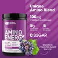 thumbnail image 5 of Optimum Nutrition, Essential Amino Energy, Powder, Concord Grape, 30 Servings, 5 of 11