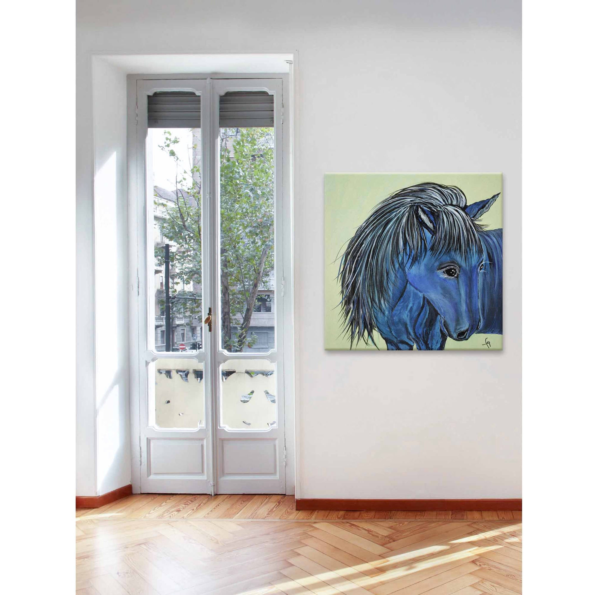 "Cookie Connemara Horse" Painting Print on Wrapped Canvas