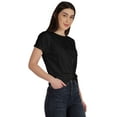 thumbnail image 2 of Inkmeso Summer Twist Front Knot Crop Top For Women With Short Sleeves Tee Shirts, 2 of 8
