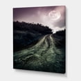 thumbnail image 3 of Designart ' Countryside Muddy Road Under Full Moon ' Modern Canvas Wall Art Print, 3 of 4
