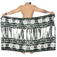 thumbnail image 6 of LA LEELA Men's Pareo Swim Trunk Swimwear Sarong Beach Wrap One Size Coal, Tie Dye Summer Vacation Party, 6 of 6
