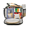 thumbnail image 2 of Insulated Lunch Bag 6L Leak-Proof Lunch Box with Shoulder Strap Multiple Pockets Lunch Tote Orange and White Pumpkins, 2 of 9