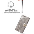 thumbnail image 4 of for Apple iPhone 13 Mini Cute Wallet Case, 3D Butterfly Flower Slim Flip Premium PU Leather with Credit Card Slots Holder Magnetic Closure Folio Phone Cover for iPhone 13 Mini Rhinestone Grey, 4 of 15