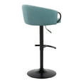 thumbnail image 6 of Claire Adjustable Bar Stool, Black Bar Stools, Bar Chairs, Swivel Bar Stools, Bar Stools Set of 2, Bar Height Stools Black, Gold Bar Stools (Black Metal, Light Blue Velvet), 6 of 6