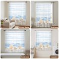 thumbnail image 6 of Nautical Coastal Sheer Curtains 54" Long, Ocean Starfish Shells Conch Waves Watercolor Light Filering Curtains, Breathable Simi Curtain Privacy Drapes for Kitchen Bathroom Small Window Treatment, 6 of 8