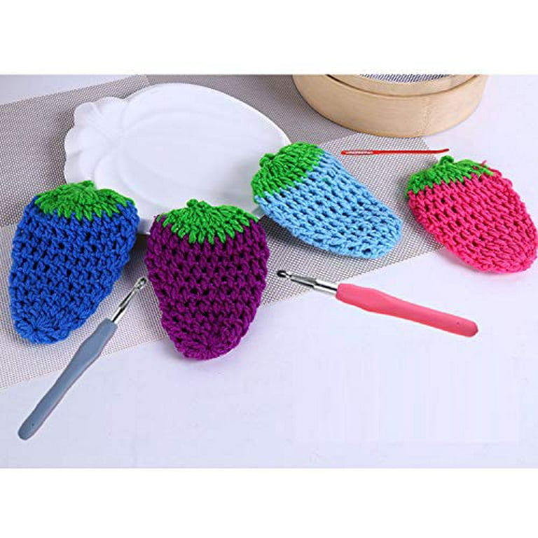 Juslike 5 Sizes Crochet Hooks Set 6.5mm(K)-10mm(N) Ergonomic Crochet Hooks with Case for Arthritic HandsExtra Long Crochet Needles