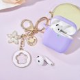 thumbnail image 4 of Apple Airpods 4 phone cases, new women's anti drop silicone iPod 4 earphones, wireless accessories, charging case, Airpods 4th generation girls' shiny keychain, earphone protective cover, 4 of 15