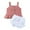 AA, variant on Godderr Newborn Girls Solid Color Suspender Off-Shoulder Top Shorts Suspender Top Shorts Two-Piece Set 3-24M