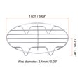 thumbnail image 2 of Unique Bargains Silver Round Baking Rack Cooling Cooking Rack 6.63' Stainless Steel Rust Free, 2 of 5