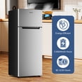 thumbnail image 6 of BANGSON 7.7 Cu.ft Top Freezer Refrigerator for Apartments, Energy Saving, Adjustable Thermostat, Large Capacity, Low Noise, Silver, 6 of 9