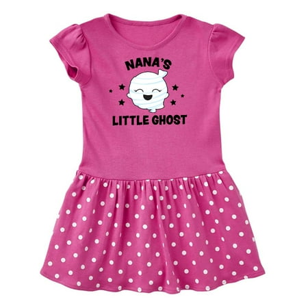 

Inktastic Cute Nana s Little Ghost with Stars Gift Toddler Girl Dress